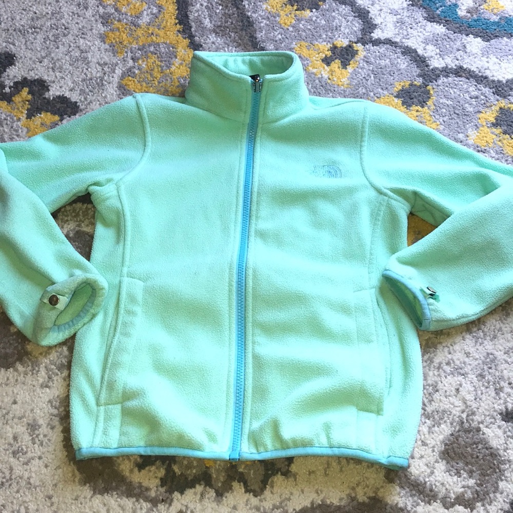 North face mint fleece Small 7/8 girls